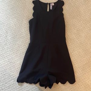 Black Scalloped Romper